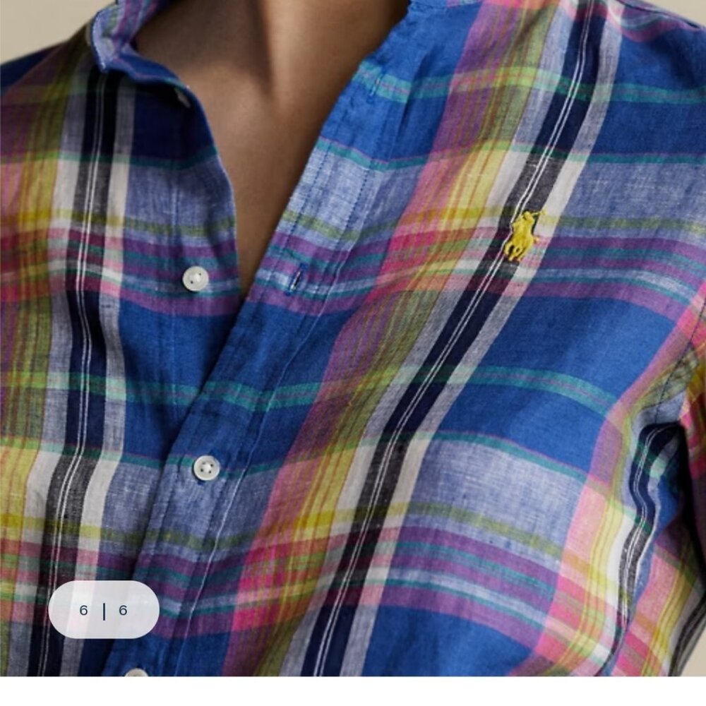 BRAND NEW Polo by Ralph Lauren plain linen shirt in XS